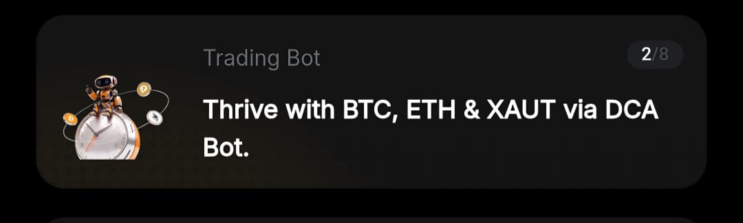 Trading Bot — Thrive with BTC, ETH & XAUT via DCA Bot.